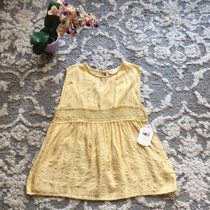 Altar’d state yellow sleeveless top size small NWT